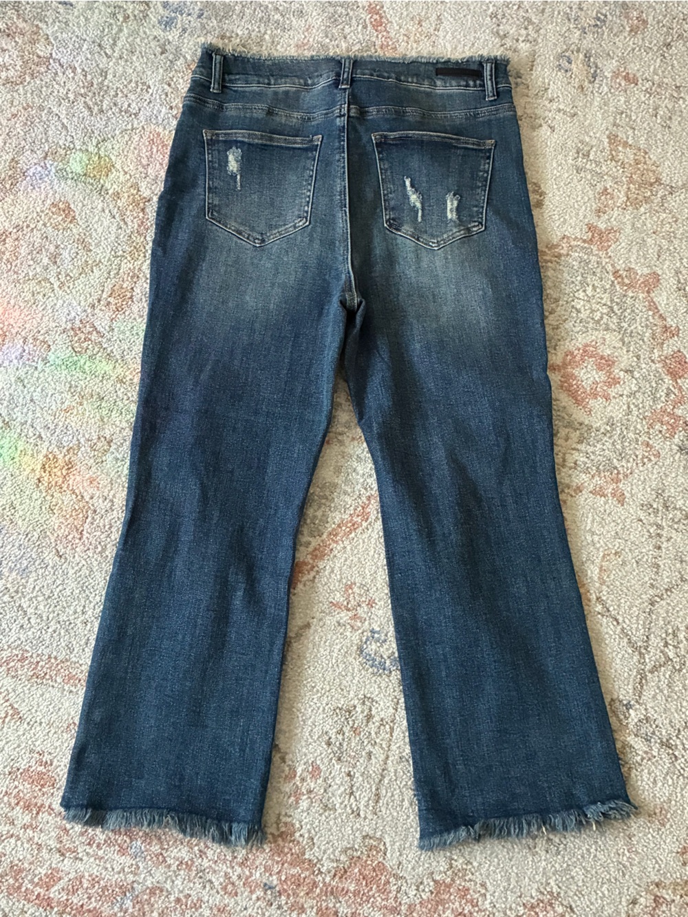 Risen Los Angeles Distressed Blue Denim Jeans Size 15 Comfy - Picture 7 of 7